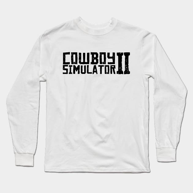 Red Dead Redemption 2 - Cowboy Simulator 2 (Black) Long Sleeve T-Shirt by foozler